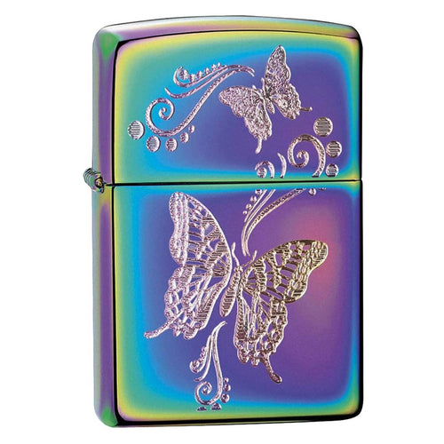 151-079815 Multicolor Butterflies Metal Windproof Lighter